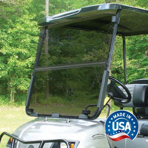 Yamaha g22 / gmax tinted impact modified fold down golf cart windshield