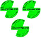 3 pk car dealer versa-tag window advertise slogan sticker vinyl chartreuse black