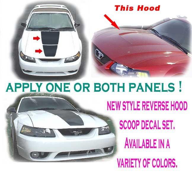 2003-04 mustang v6 coupe reverse scoop hood scoop front insert