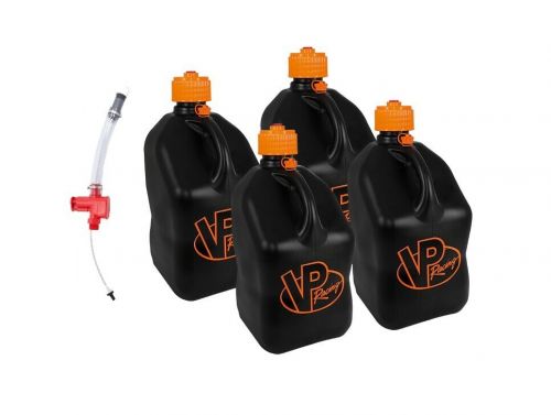 Vp racing 4 pack square v-twin 5 gallon fuel jugs with trigger hose