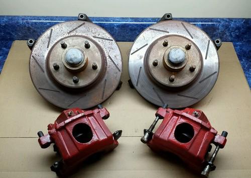 Ford mustang fox body 5 lug swap front conversion 73mm calipers cryo rotors