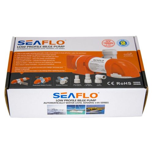 Seaflo bilge pump automatic boat marine water pump low profile 12v 1100gph