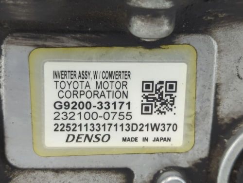 2012-2017 toyota camry hybrid dc synergy drive power inverter j342j