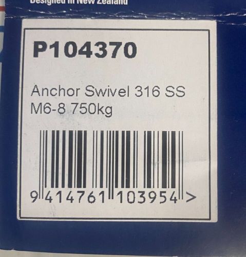 Maxwell p104370 anchor swivel shackle ss 1/4 to 5/16 inch or 6-8 mm 750kg