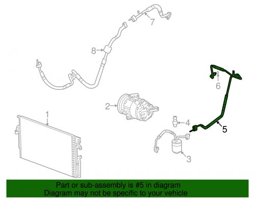 Genuine gm hose assembly-a/c cmpr &amp; cndsr 25795069