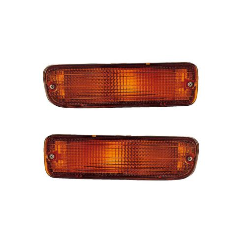 Corner turn signal lights pair set for 98-00 toyota tacoma 2wd w/o prerunner