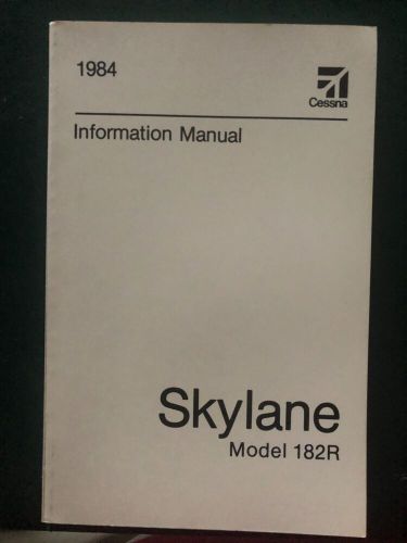 Cessna pilot information manual 182  skylane 1984