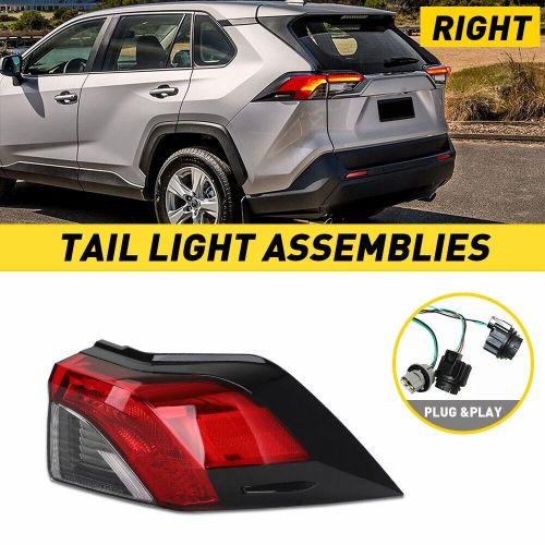 Right tail light passenger rear lamp outer brake fit for toyota rav4 2019 -2023