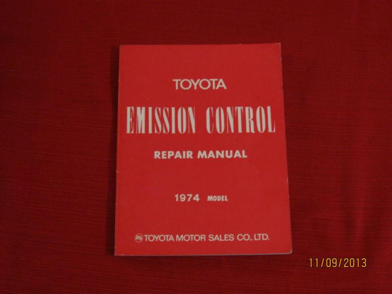 Toyota  emmission control repair manual 1974