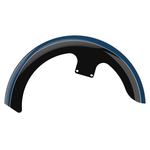 Reef blue &amp; vivid black 2-tone 21&#039;&#039; front fender fits harley touring 09+