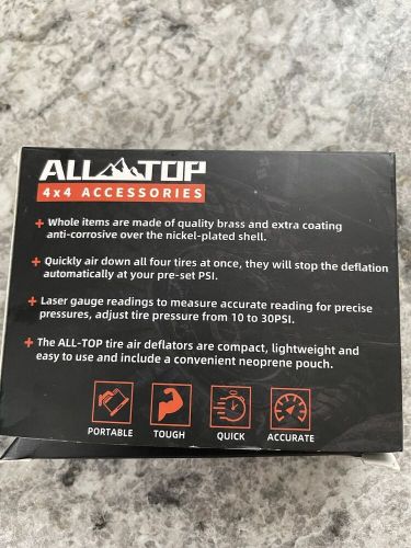 All-top adjustable auto-stop tire deflator valve kit (10-30 psi)  4x4 hmmwv