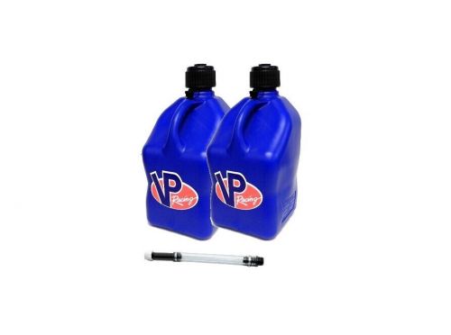 Vp fuel 2 pack blue 5 gallon race fuel jug gas can alcohol w/ filler hose