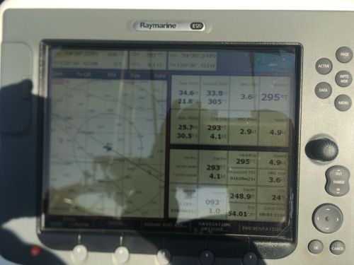 Raymarine e120 mfd chartplotter radar screen classic e02013