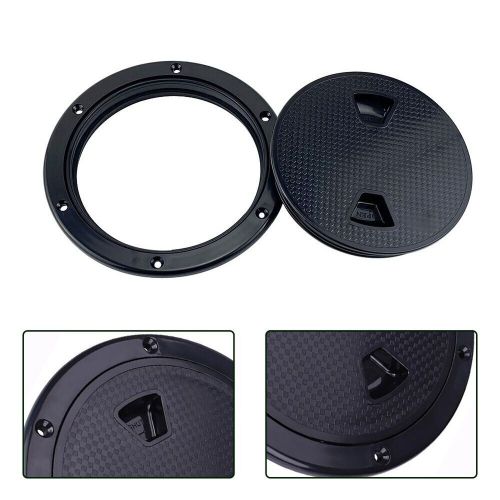 1pc 4 marine screw out deck plate inspection hatch plastic access boat rv round