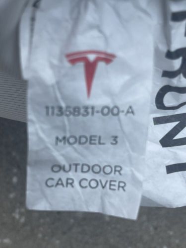 Official tesla model 3 outdoor car cover oem pn 1135831-00-a