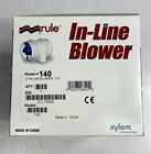 Rule 140 inline 3&#034; bilge blower 12v dc fan inlet outlet boat ventilation 29-140