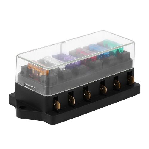 6 way circuit car boat auto blade box block holder dc 12v 24v