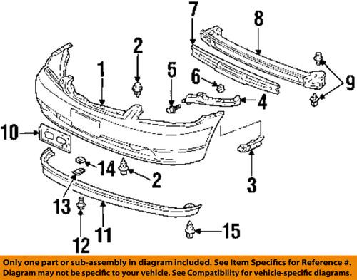 Honda oem 90305sh3000 front bumper-lower deflector nut