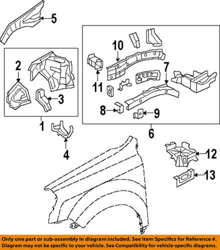 Honda oem 60835shja00zz fender-bumper bracket