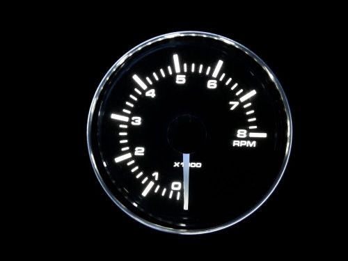 Rsr tachometer 52mm 8000umin additional instrument stepper rpm gauge 12v 2 stroke-