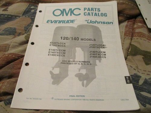 1988 omc evinrude johnson 120 140 hp outboard parts catalog manual