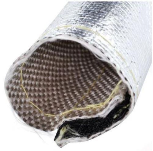 Fir exhaust wrap metallic heat shield, manifold downpipe high temperature tape