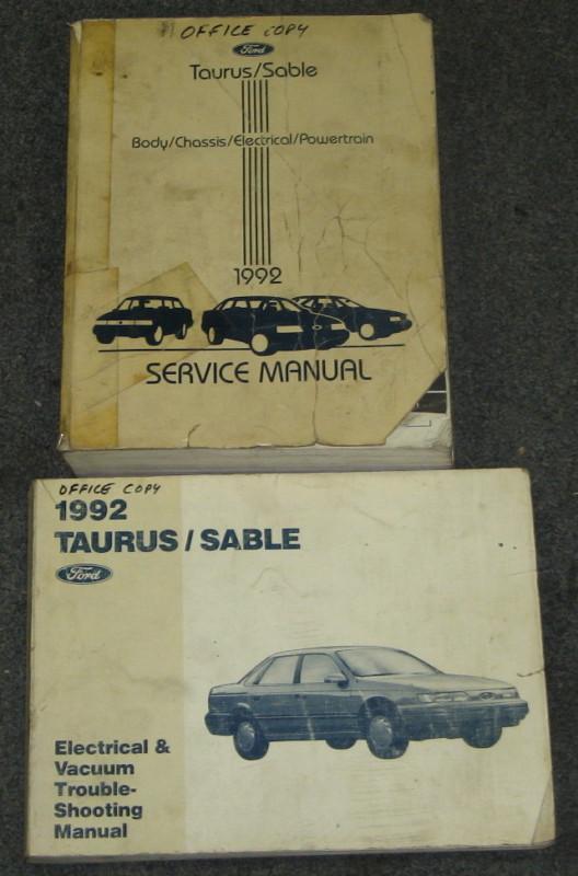 1992 ford taurus mercury sable service manual set