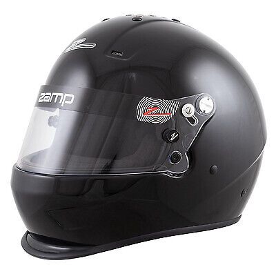 Zamp h768d03l - rz-36 dirt gloss black composite fiberglass l full face racing