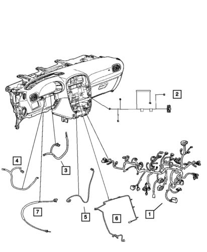 Genuine mopar a/c and heater wiring 4885526ab