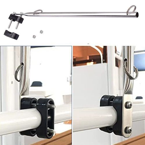 Adjustable boat flag pole bracket for pontoon and kayak weather resistant