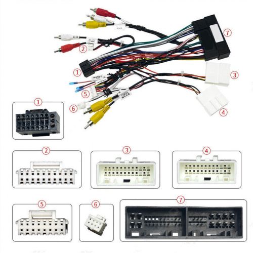 1x car 16 pin audio wiring harness w/ canbus spdif amplifier for hyundai santafe