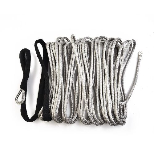 Equipment winch rope tool high strength synthetic line tow cord with sheath gray