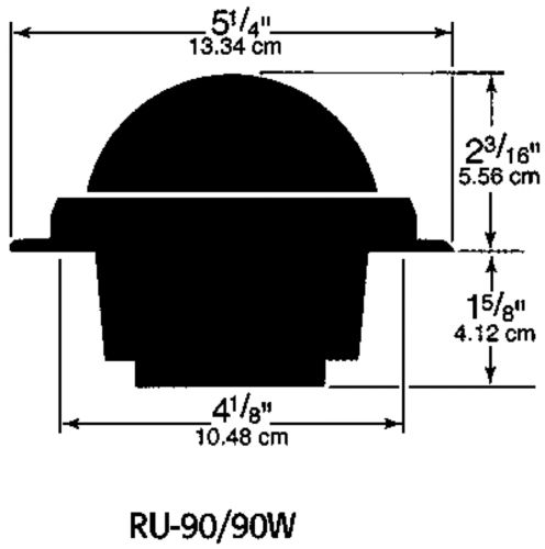 Marine boat ritchie compass voyager ru-90 flush mount dial 762mm black