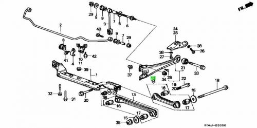 Honda legend honda genuine arm comp. a, r. rr. lower 52350-sg0-040