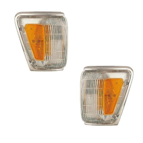 Corner signal lights pair set for 89-91 toyota /90-91 4runner (chrome)