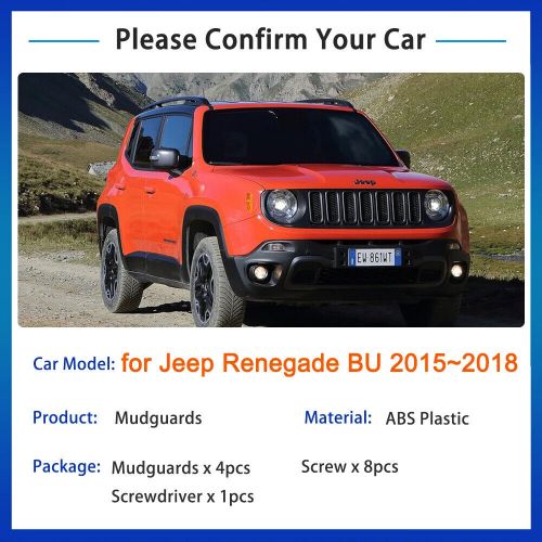 For jeep renegade bu 2015~2018 mud flaps mudguards anti-splash upguards