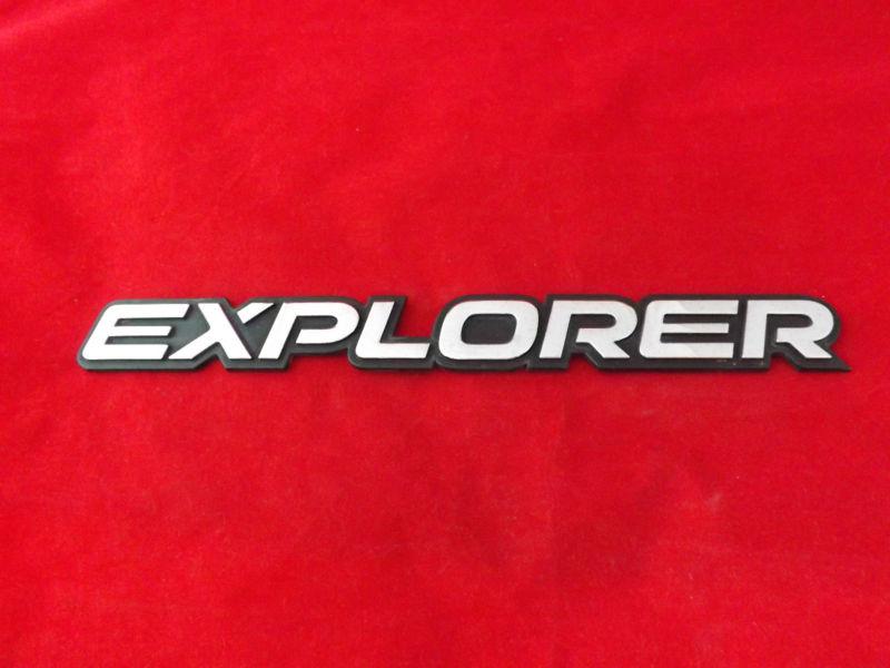 Ford explorer chrome script emblem 1991-1994 badge oem rear tailgate 92 93 black