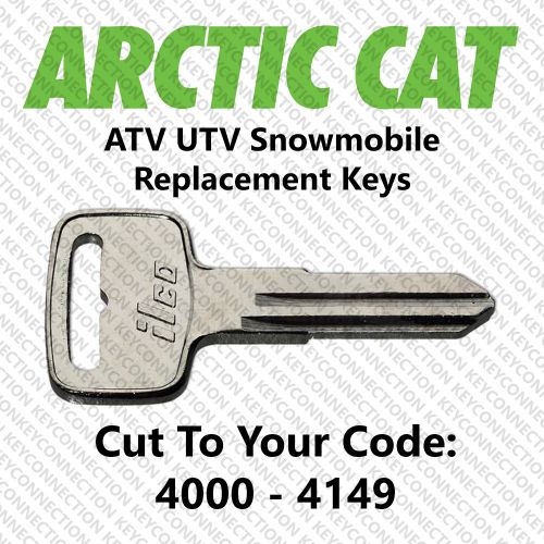 Arctic cat prowler wildcat atv snowmobile key cut to your code 4000 - 4149