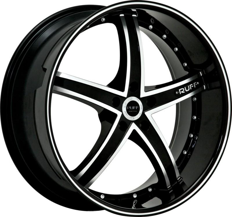 18" inch 5x4.5 black machined wheels rims 5 lug infiniti lexus acura toyota