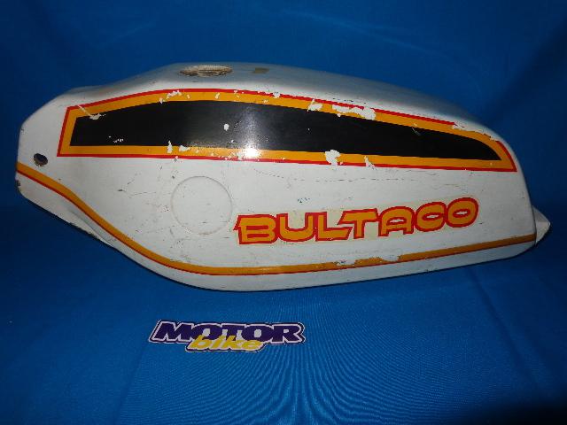 Fuel tank bultaco streaker 75 and 125, white with their adhesives original is or