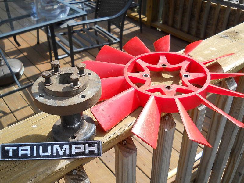 Tr6 13 blade red engine fan w/adaptor and extension oe parts