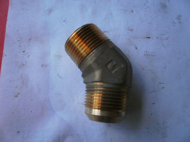 Brass fitting 16an 45 degree 1" pipe imca ump lms wissota  modified nhra ihra