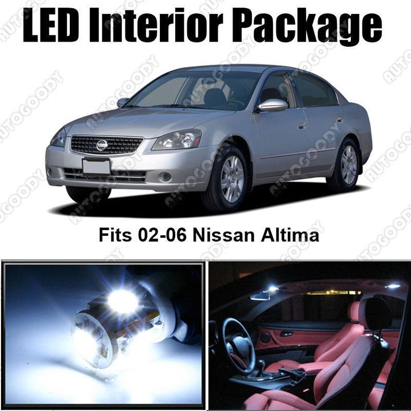 7 x white led lights interior package for nissan altima