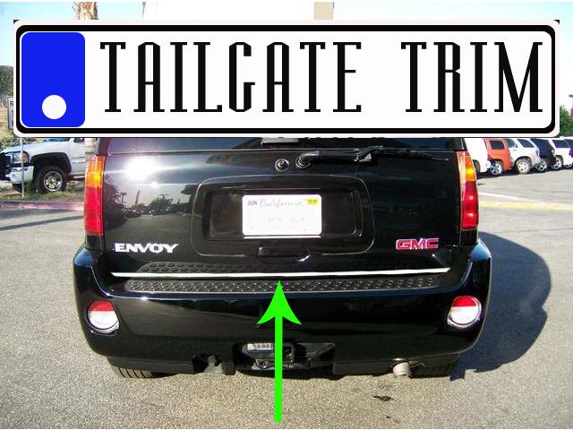 Chrome tailgate trunk molding trim - gmc