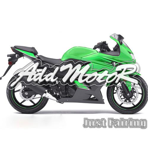 Injection molded fit ex250 250r 2008-2012 2009 2010 green black fairing 25w42