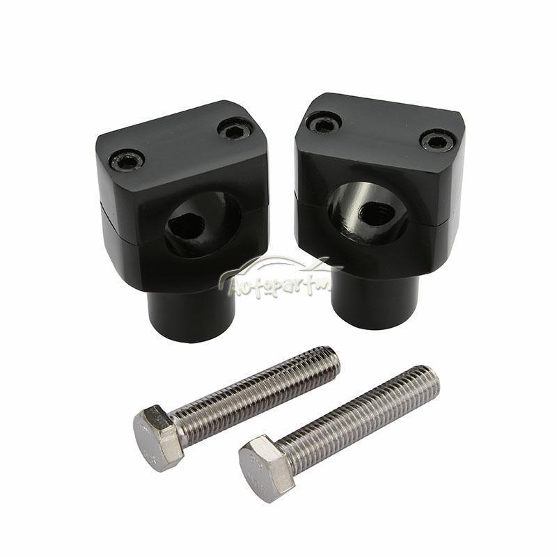 1" black handlebar risers for dirt bike atv kx drz ktm xr 250 400 600 650 new