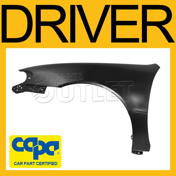 1998-2002 toyota corolla s driver side front fender primed black steel capa left