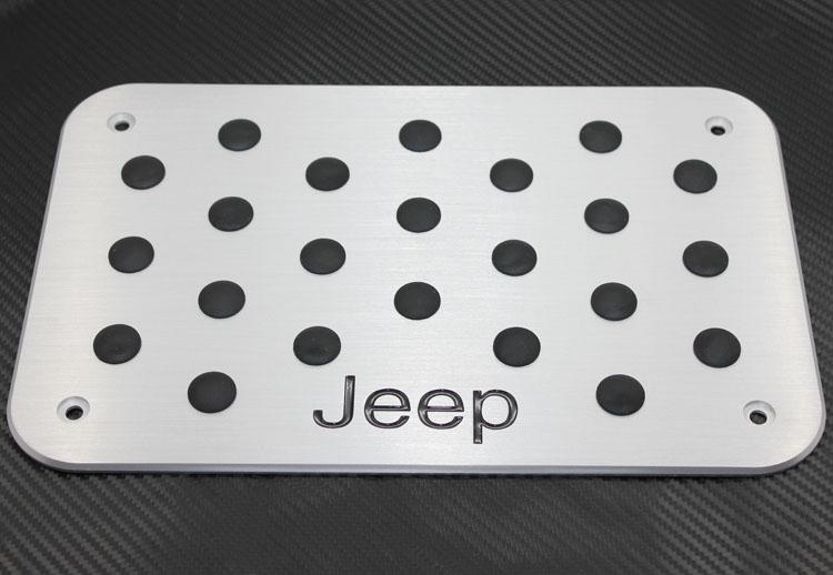 Thick aluminum sport style floor carpet mat antiskid patal pad plate for jeep 