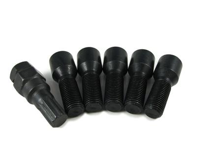 Lug bolts nuts black tuner bolt 14x1.5 vw audi 30mm shank