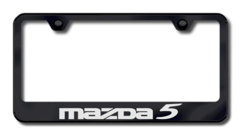 Mazda 5  engraved black license plate frame-metal made in usa genuine